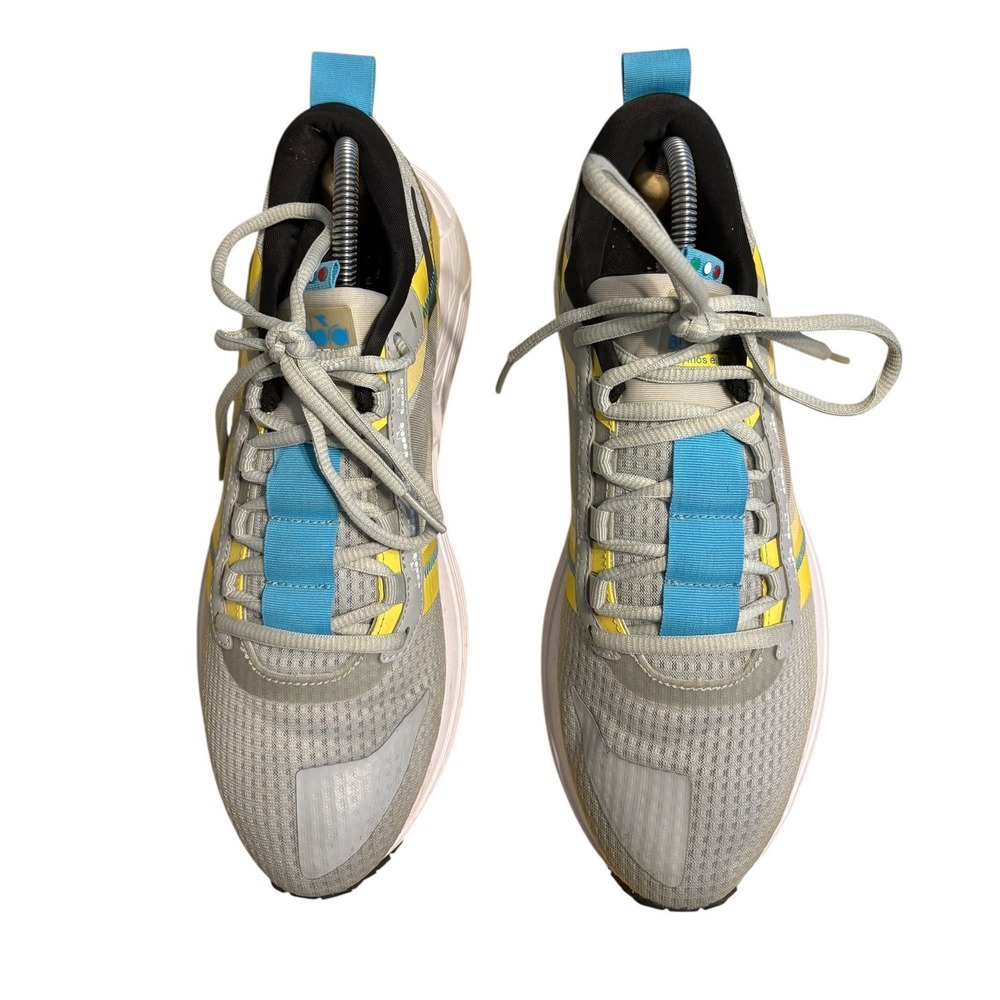 Diadora Mythos Elite TRX 2 Womens Running Shoes Grey Yellow Blue Size 10 NO BOX